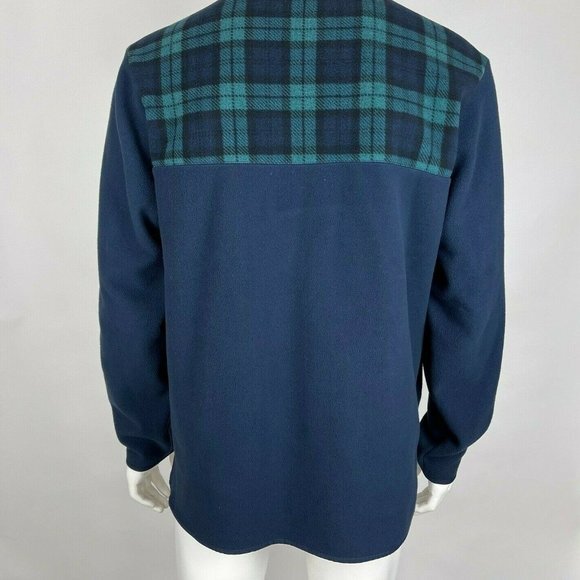 Brooks Brothers 1/2 Zip Fleece Pullover Sweater Long Sleeve Blue Mens XL EUC - Picture 13 of 15
